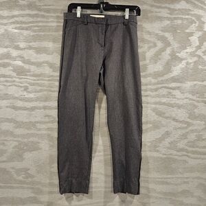 Cloth & Stone SZ S Dark Gray Cropped Flat Front Stretch Pant W/Side Braid Detail